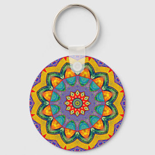 "Crystal Mandala Quilt" Sleutelhanger