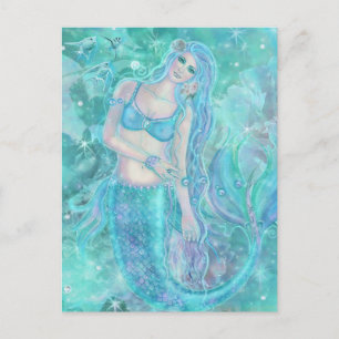 Crystal Mermaid dromen van Renee Lavoie Briefkaart