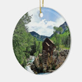 Crystal Mill Colorado Keramisch Ornament (Links)