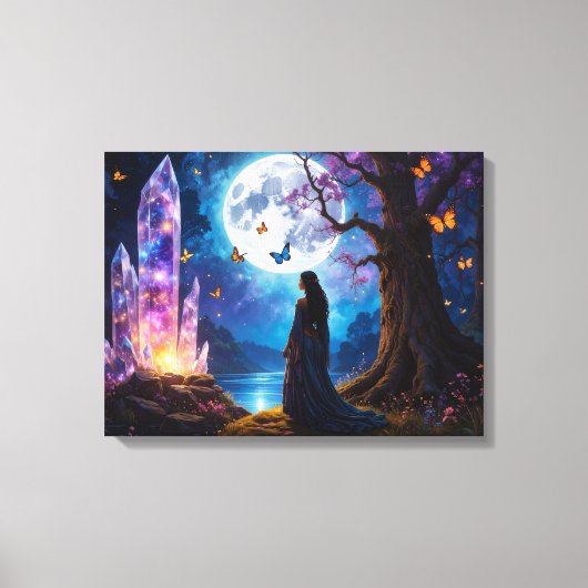 Crystal Moon River Canvas Afdruk (Voorkant)