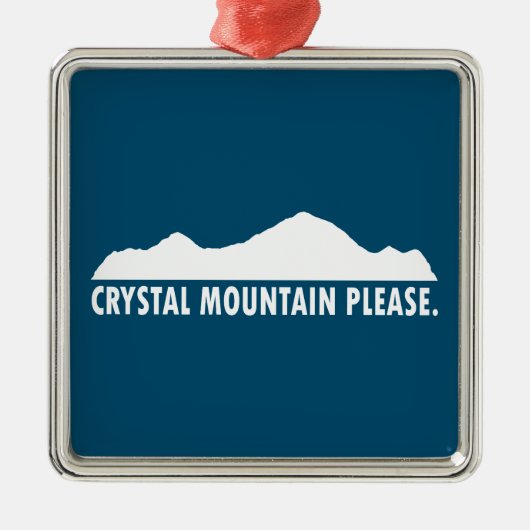 Crystal Mountain alstublieft Metalen Ornament (Voorkant)