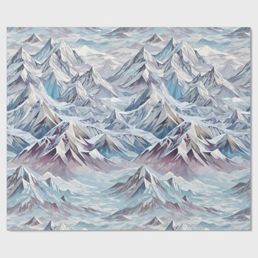 Crystal Mountain Scene Wrapping Papier (Vlak)