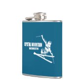 Crystal Mountain Washington Skier Heupfles (Links)