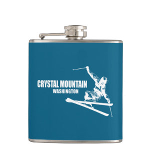 Crystal Mountain Washington Skiër Heupfles