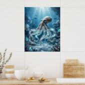 Crystal Octopus Reef Light Poster (Keuken)