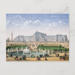 Crystal Palace, Sydenham, c.1862 (kleurenlitho) Briefkaart