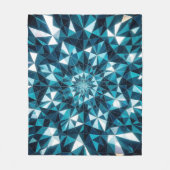 Crystal pattern Ocean Hues Kaleidoscope Pattern Fleece Deken (Voorkant)