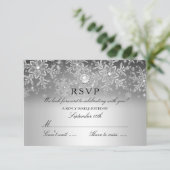 Crystal Pearl Snowflake Argent Hiver RSVP (Debout devant)