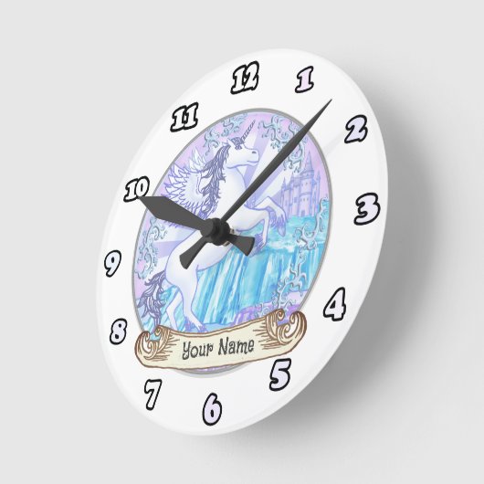 Crystal Pegasus Unicorn klok (Hoek)