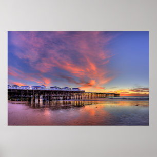 Crystal Pier Sunset Poster