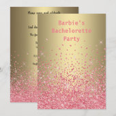 CRYSTAL PINK PEACH BACHELORETTE MODERN KAART (Voorkant / Achterkant)