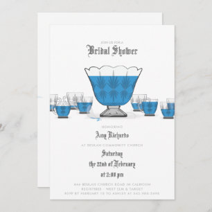 Crystal Punch Bowl Invitation de douche nuptiale