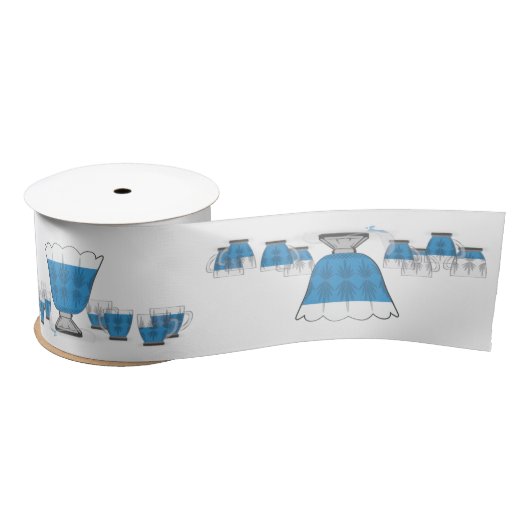 Crystal Punch Bowl Satin Ribbon Lint (Spoel)