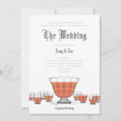 Crystal Punch Bowl Wedding Invitation Kaart (Voorkant)