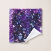 Crystal quartz Améthyste Violet (Gant de toilette)