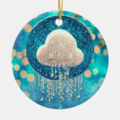 Crystal Rain Cloud Keramisch Ornament (Voorkant)