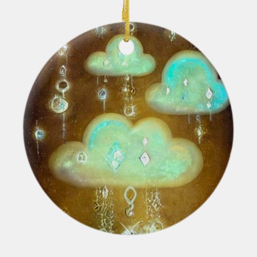  Crystal Rain Clouds Keramisch Ornament (Achterkant)