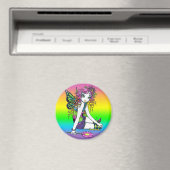 "Crystal" Rainbow Candy Fairy Art Magnet (In Situ (Lave-vaisselle))