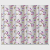 Crystal Rainbow Unicorns Cadeaupapier (Vlak)