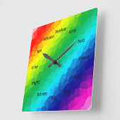 Crystal Rainbow Vierkante Klok (Hoek)