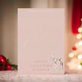 Crystal Reindeer Folie kerstfeest uitnodiging