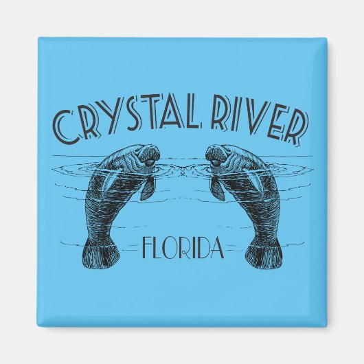 Crystal River Florida met Manatees Magneet (Voorkant)