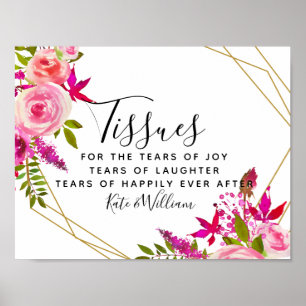 Crystal rozen ceremonie voor bruiloft poster