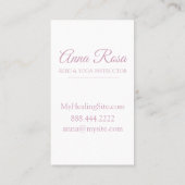 *~* Crystal Sacred Waterverf Healing Arts Visitekaartje (Achterkant)