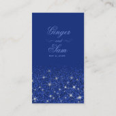 Crystal Sapphire Parties scintillant Mariage carte (Dos)