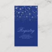 Crystal Sapphire Parties scintillant Mariage carte (Devant)