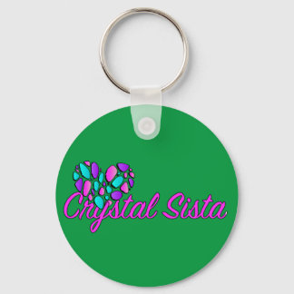 Crystal Sista Round Sleutelhanger green