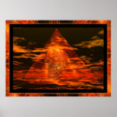 CRYSTAL SKULL in piramide Poster (Voorkant)