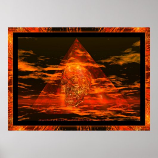 CRYSTAL SKULL in piramide Poster (Voorkant)