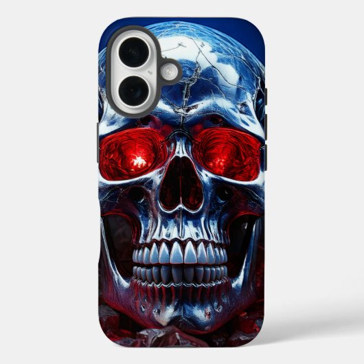 Crystal Skull met Ruby Red Eyes iPhone / iPad hoes (Achterkant)