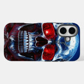 Crystal Skull met Ruby Red Eyes iPhone / iPad hoes (Achterkant (horizontaal))