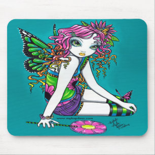 Crystal Snoep Rainbow Butterfly Fairy Mousepad Muismat