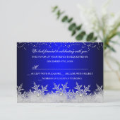 Crystal Snowflake Blue Christmas Party RSVP (Debout devant)
