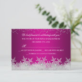 Crystal Snowflake Hot Pink Noël Party RSVP (Debout devant)