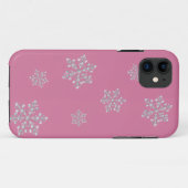 Crystal Snowflake iPhone 5 Hoesje (roze) (Achterkant (horizontaal))