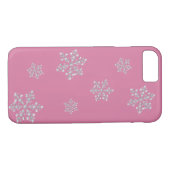 Crystal Snowflake iPhone 7 hoesje (roze) (Achterkant (Horizontaal))