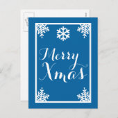 Crystal Snowflake kerstfeestdag Briefkaart (Voorkant / Achterkant)