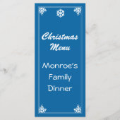 Crystal Snowflake-kerstmenu Menu (Voorkant)