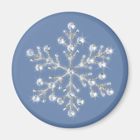 Crystal Snowflake Magnet Magneet (Voorkant)