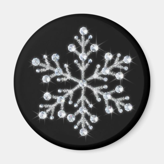 Crystal Snowflake Magnet Magneet (Voorkant)