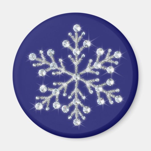 Crystal Snowflake Magnet Magneet (Voorkant)