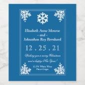 Crystal Snowflake Noël Vin Étiquette (Étiquettes simples)