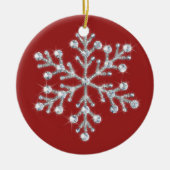Crystal Snowflake Ornament (rood) (Voorkant)
