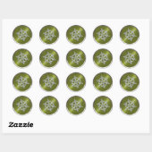 Crystal Snowflake over groene zegel (Vel)