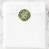 Crystal Snowflake over groene zegel (Tas)