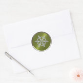 Crystal Snowflake over groene zegel (Envelop)